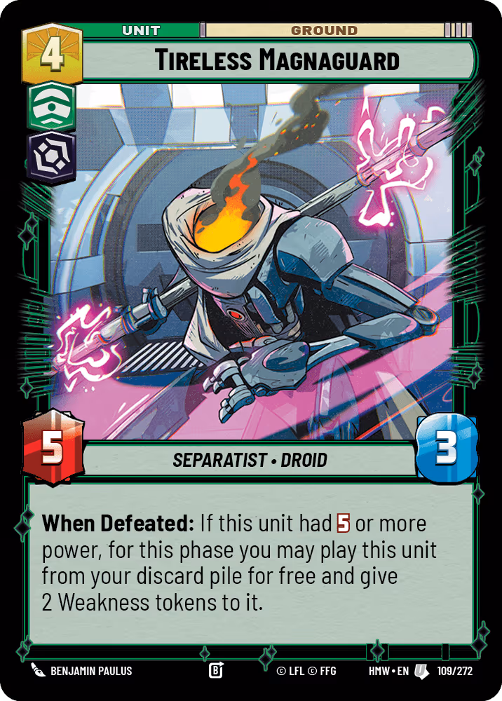 Tireless Magnaguard HMW-109 Star Wars Unlimited card