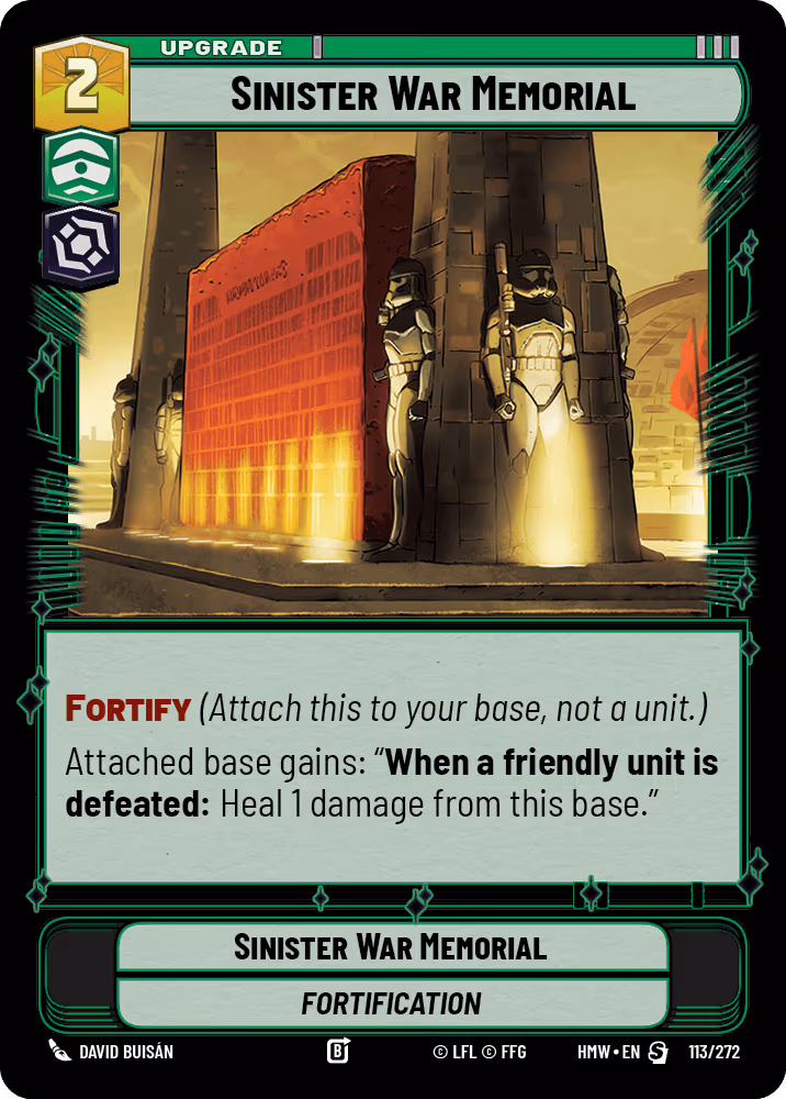 Sinister War Memorial HMW-113 Star Wars Unlimited card