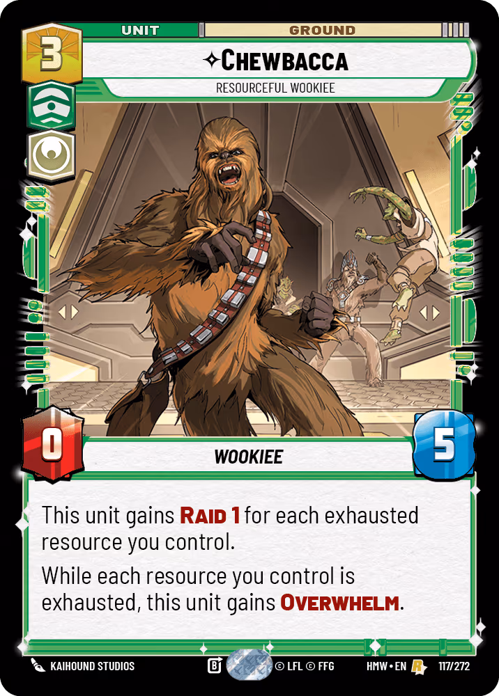 Chewbacca - Resourceful Wookiee HMW-117 Star Wars Unlimited card