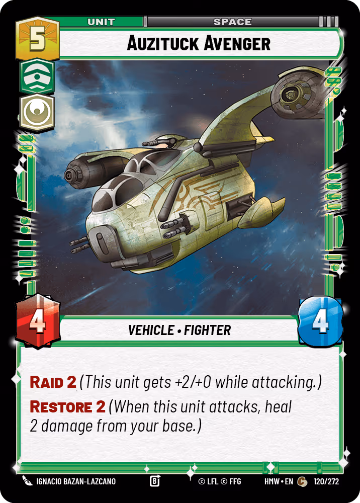 Auzituck Avenger HMW-120 Star Wars Unlimited card