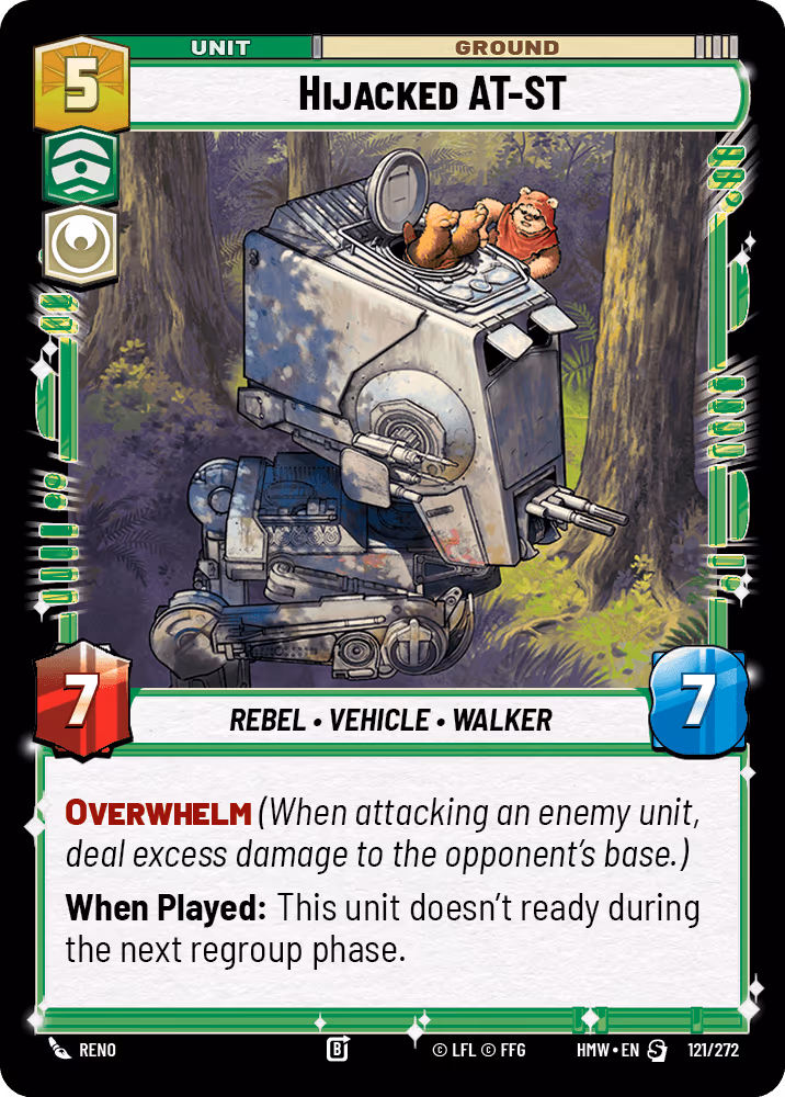 Hijacked AT-ST HMW-121 Star Wars Unlimited card