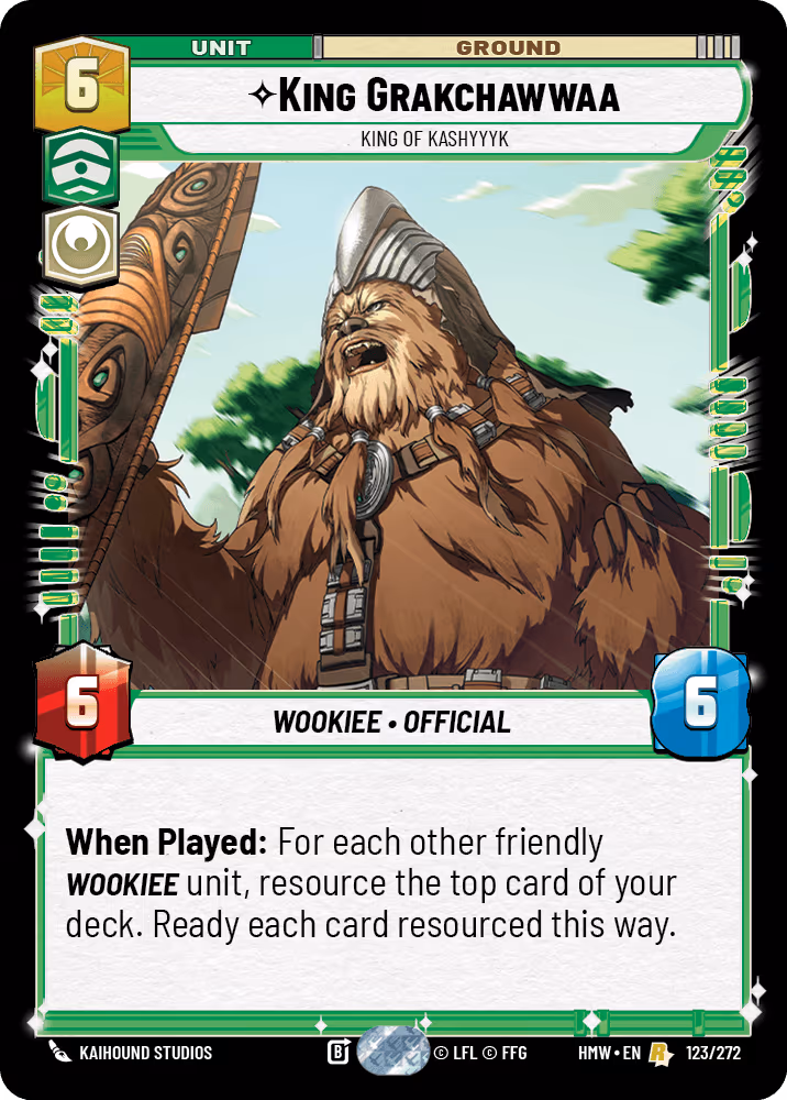 King Grakchawwaa - King of Kashyyyk HMW-123 Star Wars Unlimited card