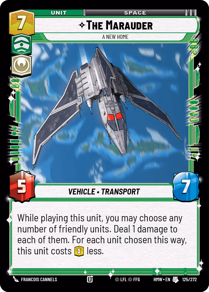 The Marauder - A New Home HMW-125 Star Wars Unlimited card