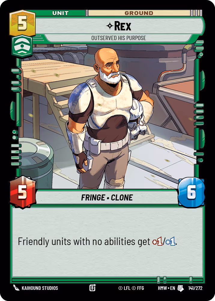Rex - Outserved His Purpose HMW-141 Star Wars Unlimited card
