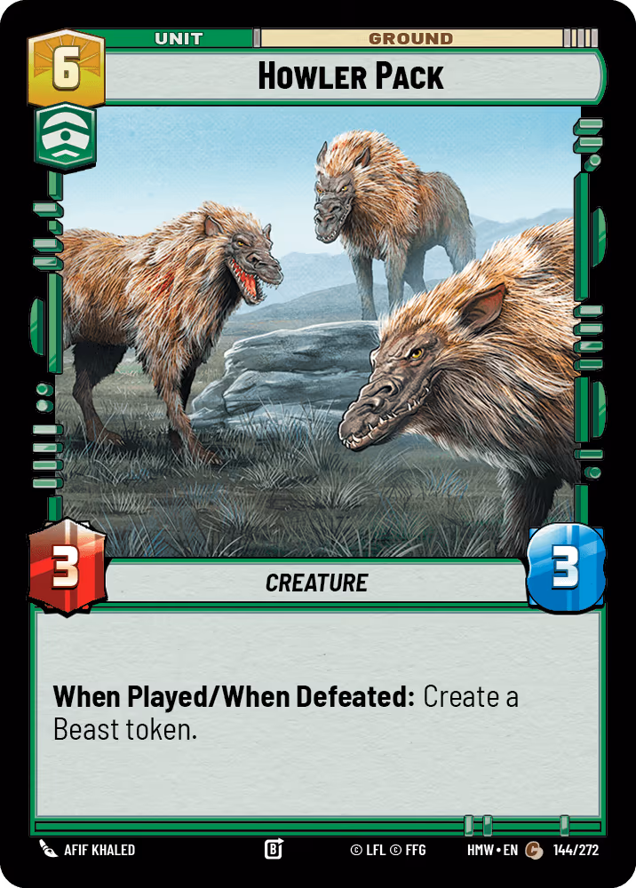 Howler Pack HMW-144 Star Wars Unlimited card