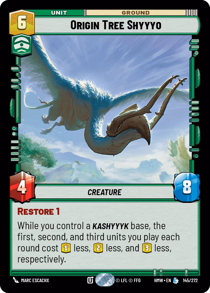 Origin Tree Shyyyo HMW-145 Star Wars Unlimited card