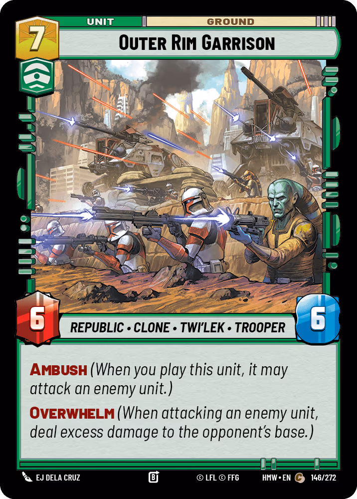 Outer Rim Garrison HMW-146 Star Wars Unlimited card