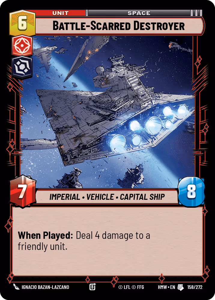 Battle-Scarred Destroyer HMW-158 Star Wars Unlimited card