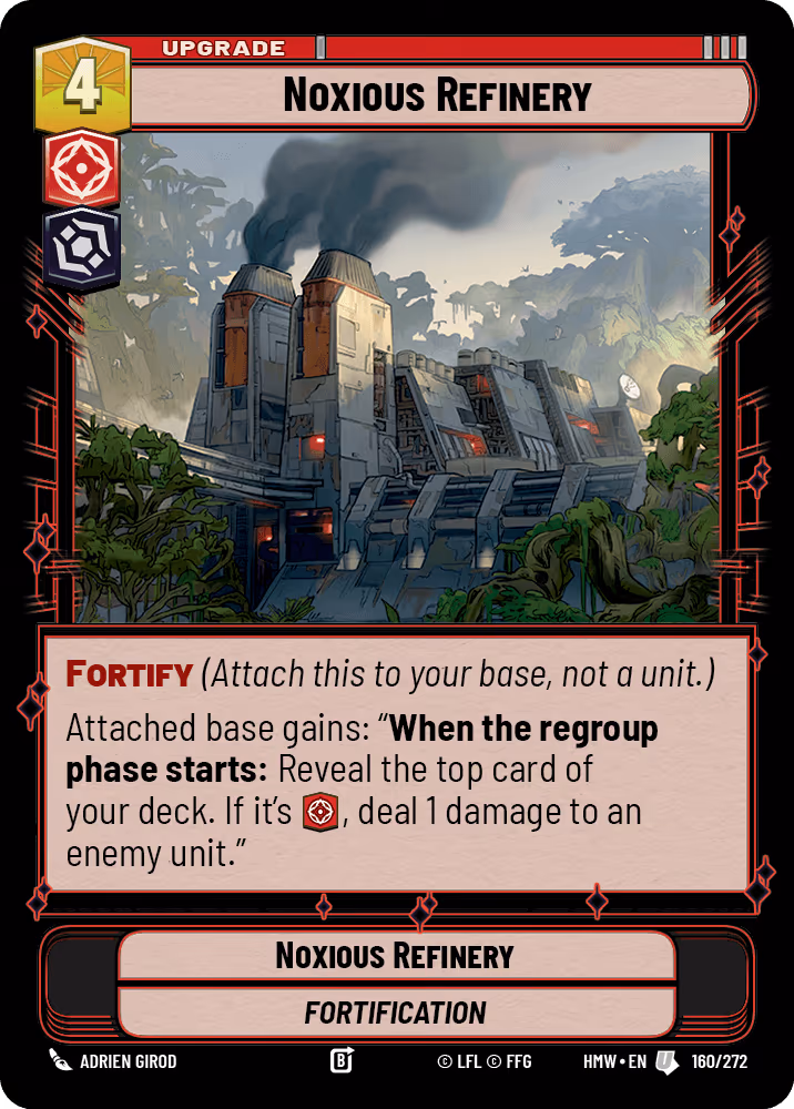 Noxious Refinery HMW-160 Star Wars Unlimited card