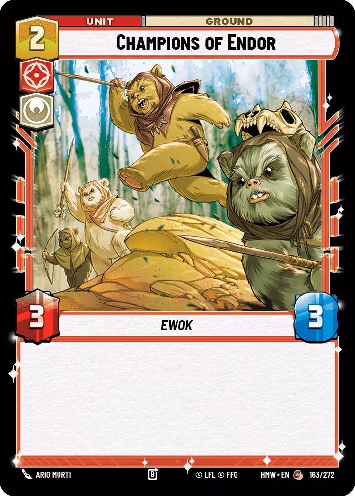 Champions of Endor HMW-163 Star Wars Unlimited card