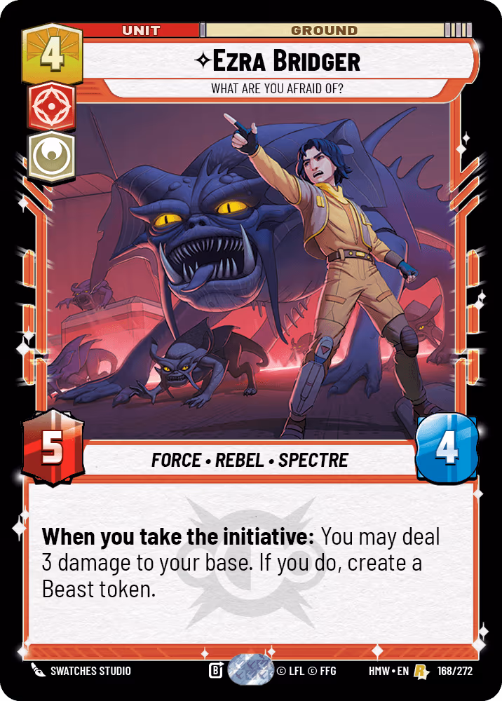 Ezra Bridger - What are you Afraid Of? HMW-168 Star Wars Unlimited card