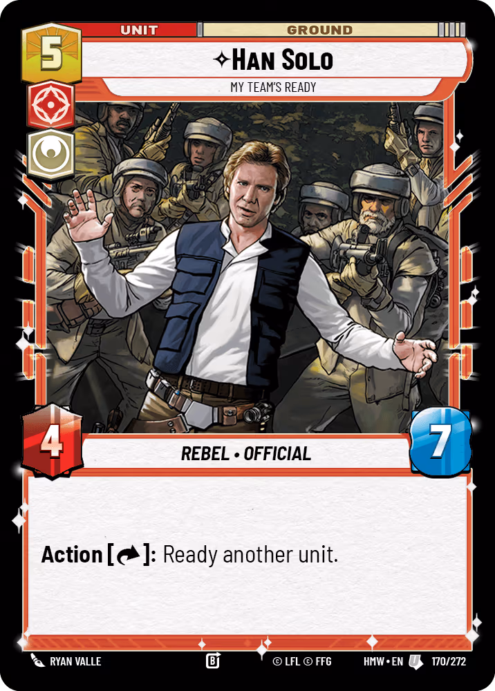 Han Solo - My Team's Ready HMW-170 Star Wars Unlimited card