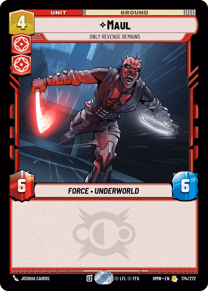 Maul - Only Revenge Remains HMW-174 Star Wars Unlimited card