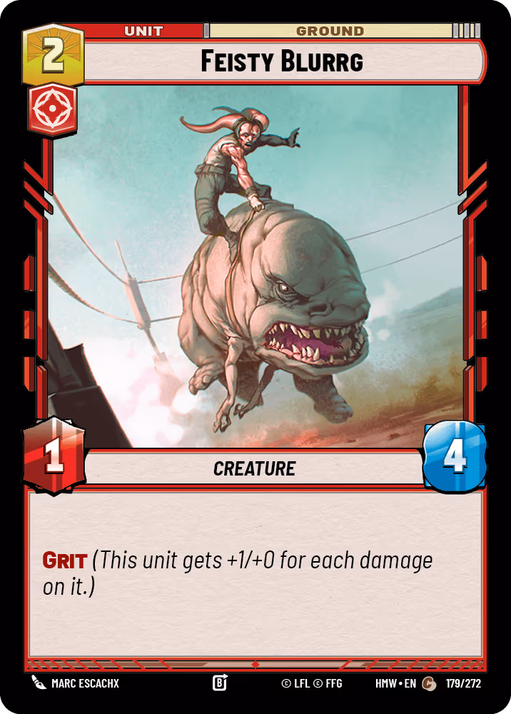 Feisty Blurrg HMW-179 Star Wars Unlimited card