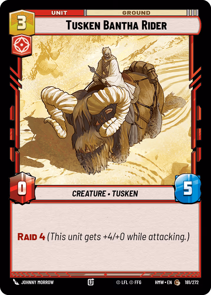 Tusken Bantha Rider HMW-181 Star Wars Unlimited card