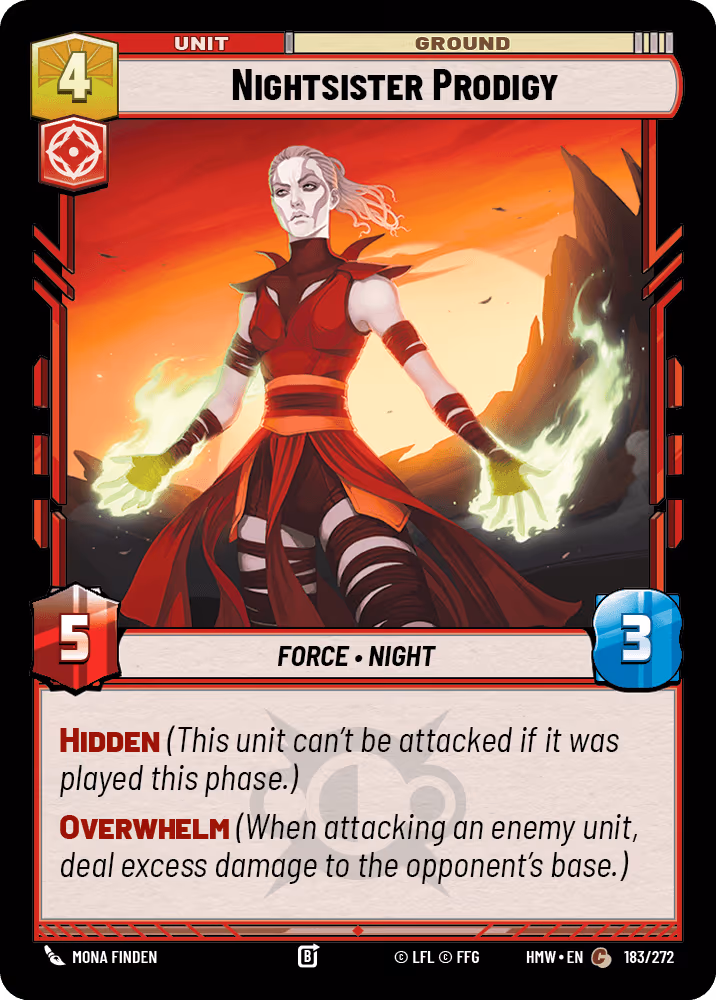 Nightsister Prodigy HMW-183 Star Wars Unlimited card