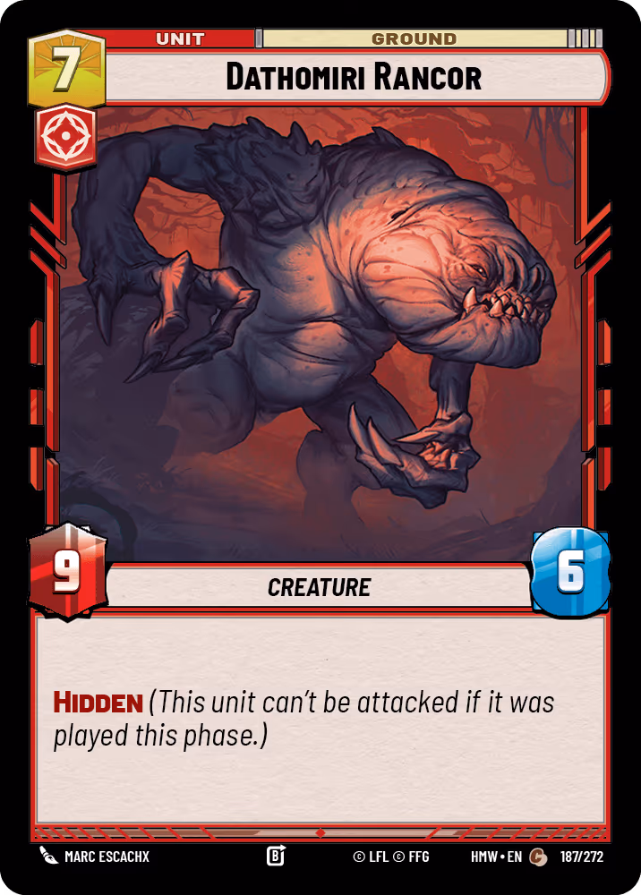 Dathomiri Rancor HMW-187 Star Wars Unlimited card