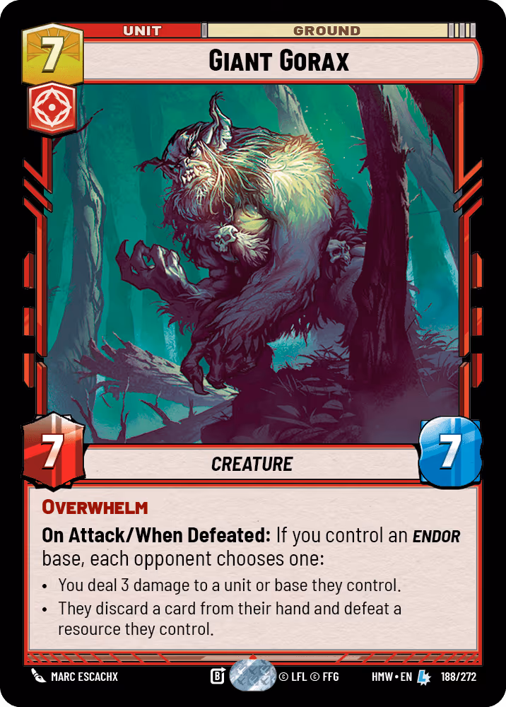 Giant Gorax HMW-188 Star Wars Unlimited card