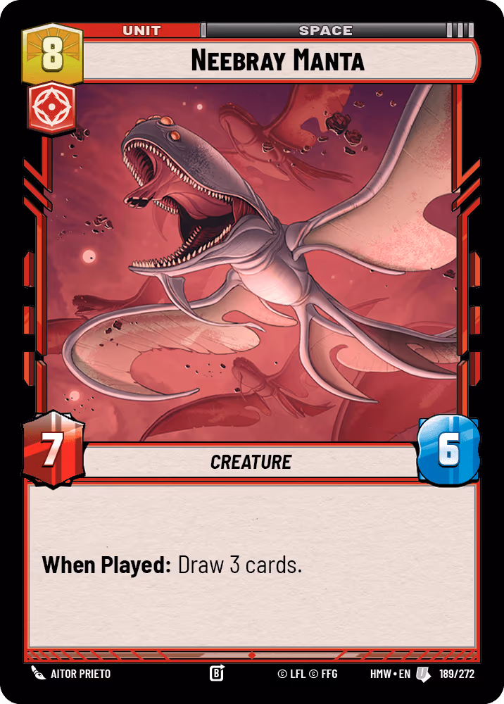 Neebray Manta HMW-189 Star Wars Unlimited card