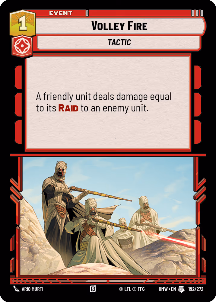 Volley Fire HMW-192 Star Wars Unlimited card
