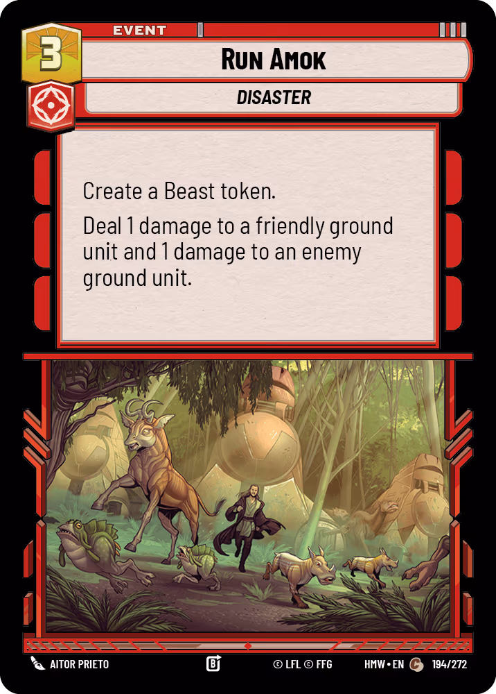 Run Amok HMW-194 Star Wars Unlimited card