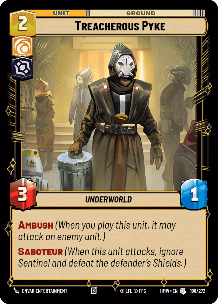 Treacherous Pyke HMW-198 Star Wars Unlimited card
