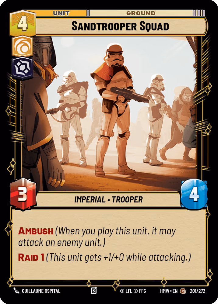 Sandtrooper Squad HMW-201 Star Wars Unlimited card