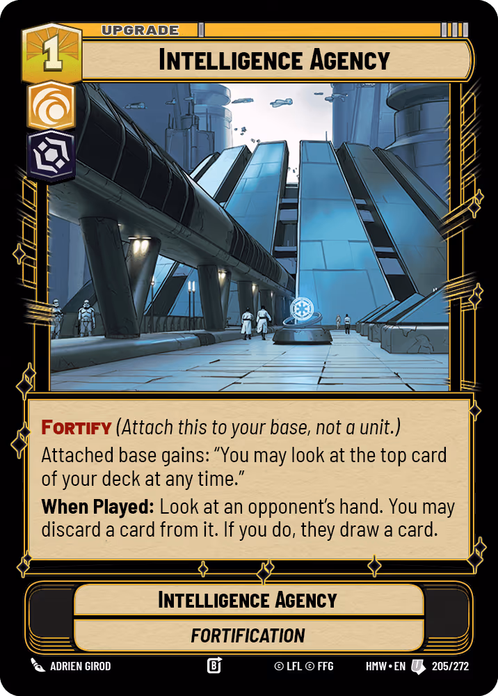 Intelligence Agency HMW-205 Star Wars Unlimited card