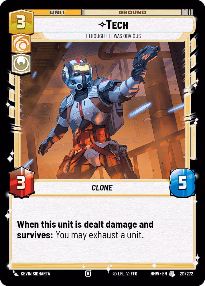 Tech - I Thought it Was Obvious HMW-211 Star Wars Unlimited card