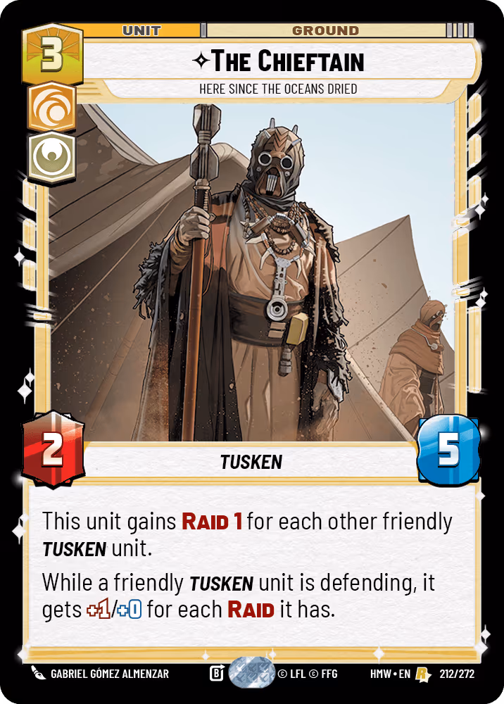 The Chieftain - Here Since the Oceans Dried HMW-212 Star Wars Unlimited card