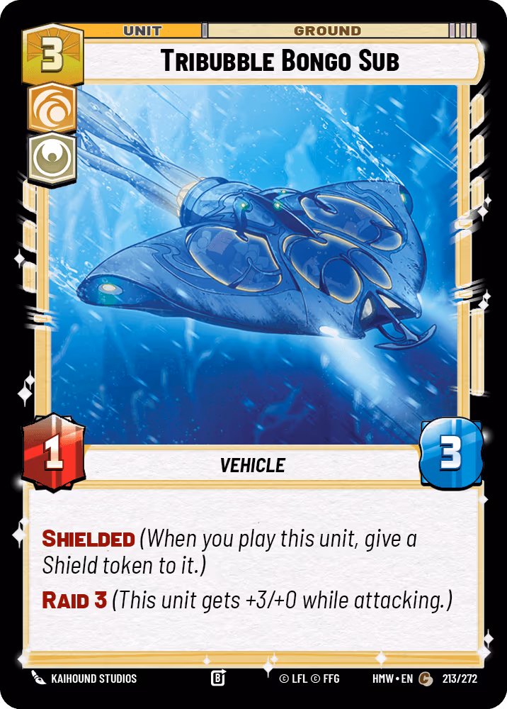 Tribubble Bongo Sub HMW-213 Star Wars Unlimited card