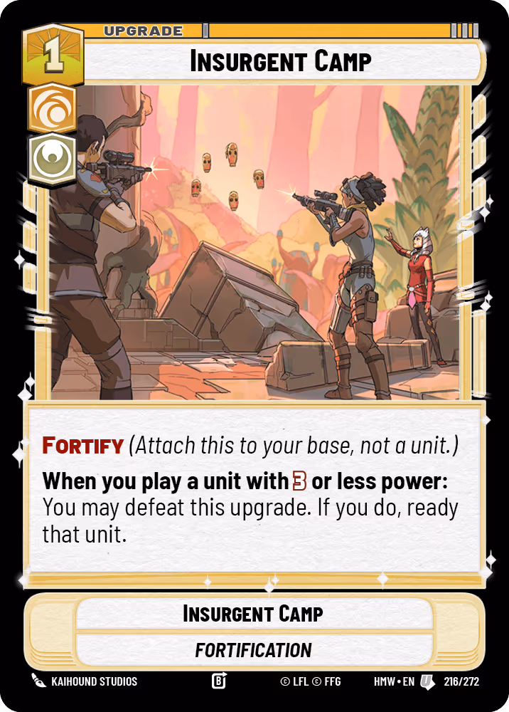 Insurgent Camp HMW-216 Star Wars Unlimited card
