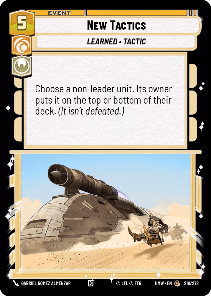 New Tactics HMW-218 Star Wars Unlimited card