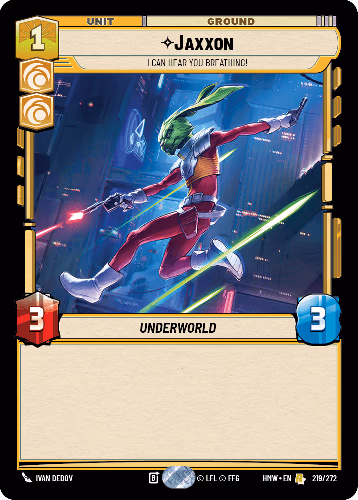 Jaxxon - I Can Hear You Breathing! HMW-219 Star Wars Unlimited card