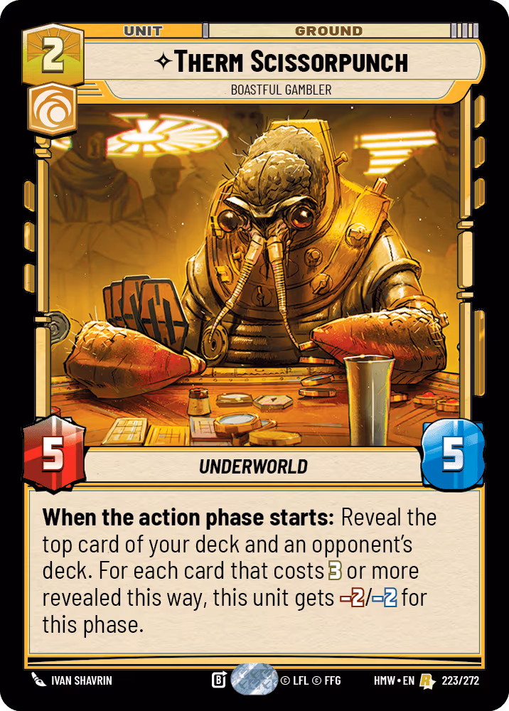 Therm Scissorpunch - Boastful Gambler HMW-223 Star Wars Unlimited card