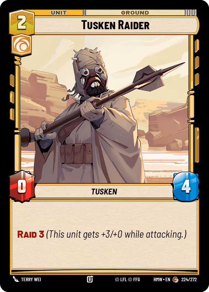 Tusken Raider HMW-224 Star Wars Unlimited card