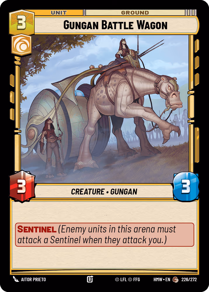 Gungan Battle Wagon HMW-226 Star Wars Unlimited card