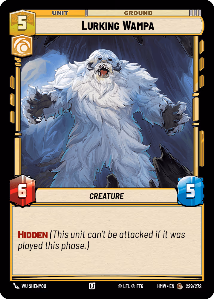 Lurking Wampa HMW-229 Star Wars Unlimited card