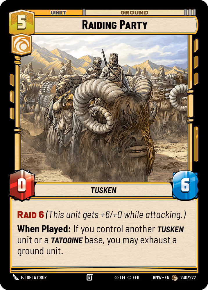 Raiding Party HMW-230 Star Wars Unlimited card