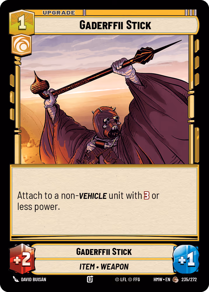 Gaderffii Stick HMW-235 Star Wars Unlimited card