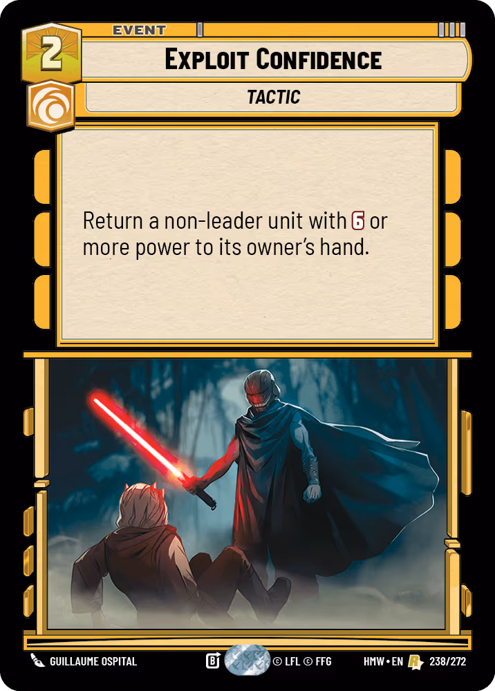 Exploit Confidence HMW-238 Star Wars Unlimited card
