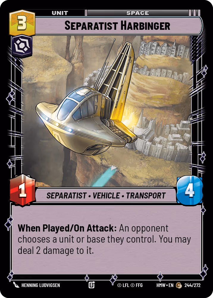 Separatist Harbinger HMW-244 Star Wars Unlimited card