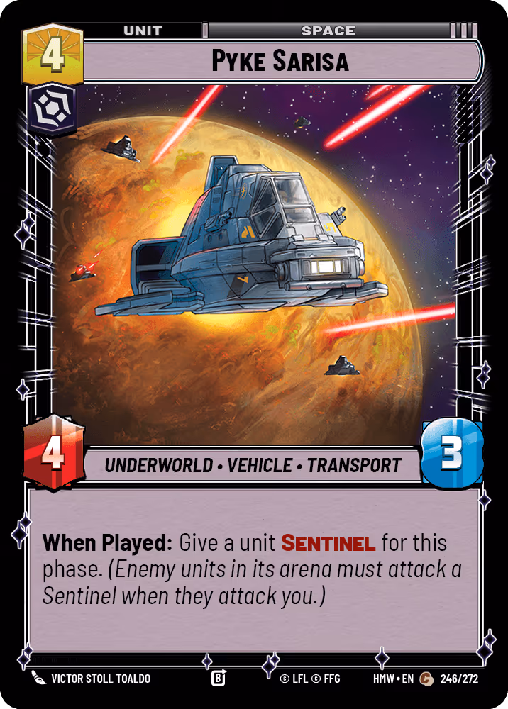 Pyke Sarisa HMW-246 Star Wars Unlimited card