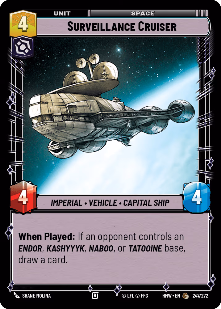 Surveillance Cruiser HMW-247 Star Wars Unlimited card