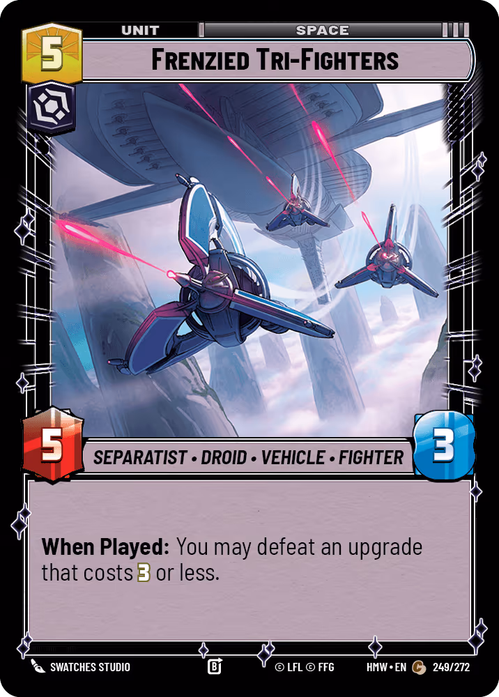 Frenzied Tri-Fighters HMW-249 Star Wars Unlimited card