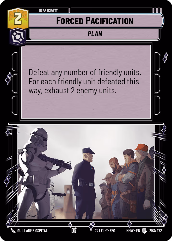Forced Pacification HMW-253 Star Wars Unlimited card
