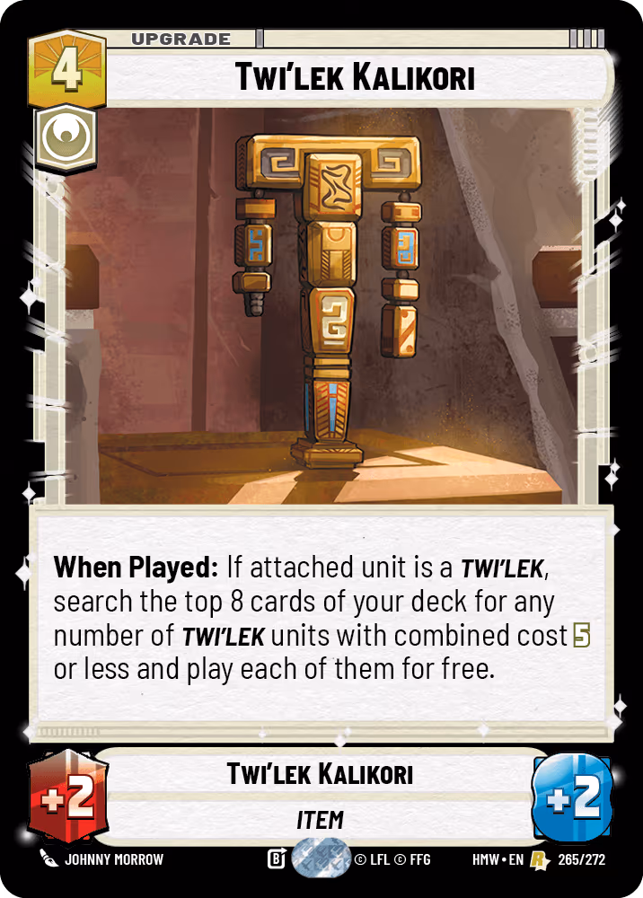 Twi'lek Kalikori HMW-265 Star Wars Unlimited card