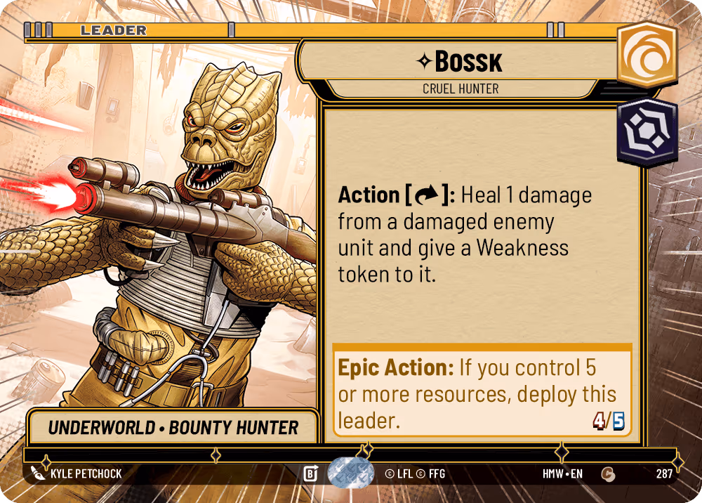 Bossk - Cruel Hunter HMW-287 Hyperspace Star Wars Unlimited card