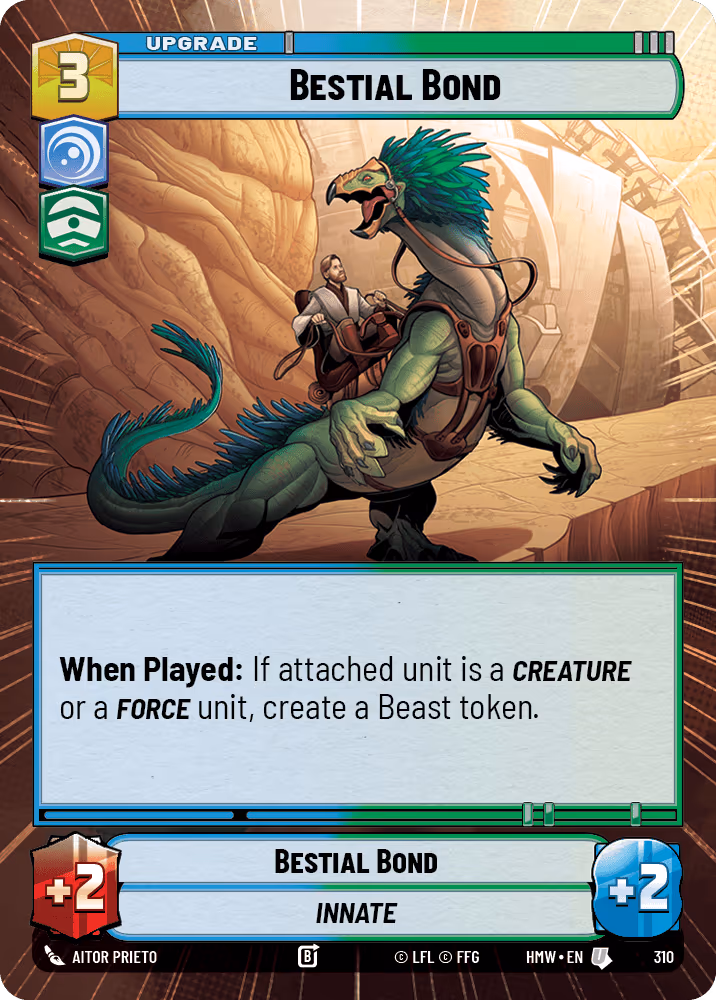 Bestial Bond HMW-310 Hyperspace Star Wars Unlimited card
