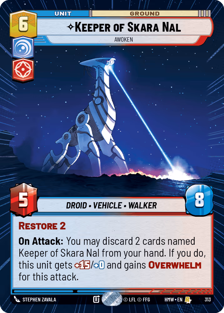 Keeper of Skara Nal - Awoken HMW-313 Hyperspace Star Wars Unlimited card